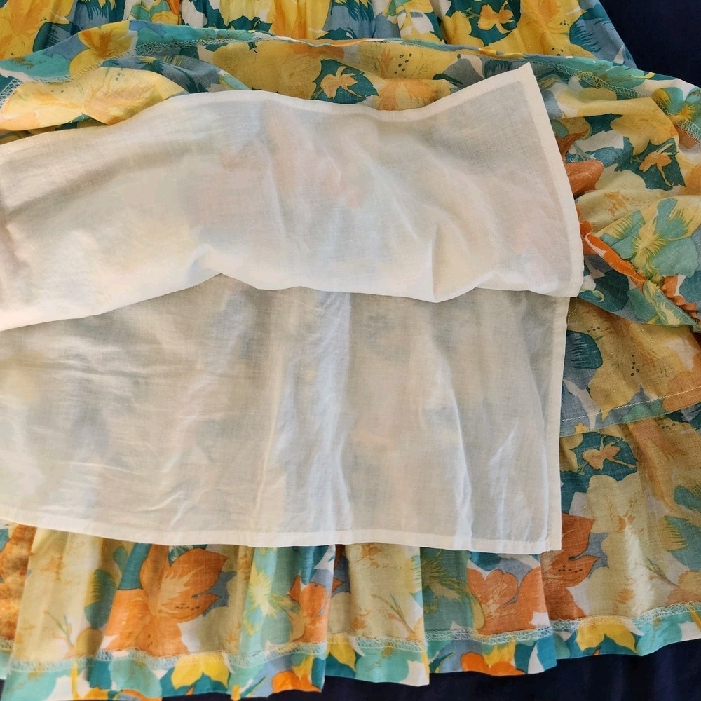 Nicole Miller Spring/Summer Floral Cottagecore/Indie/Y2K Tiered Skirt 14 - Picture 7 of 10